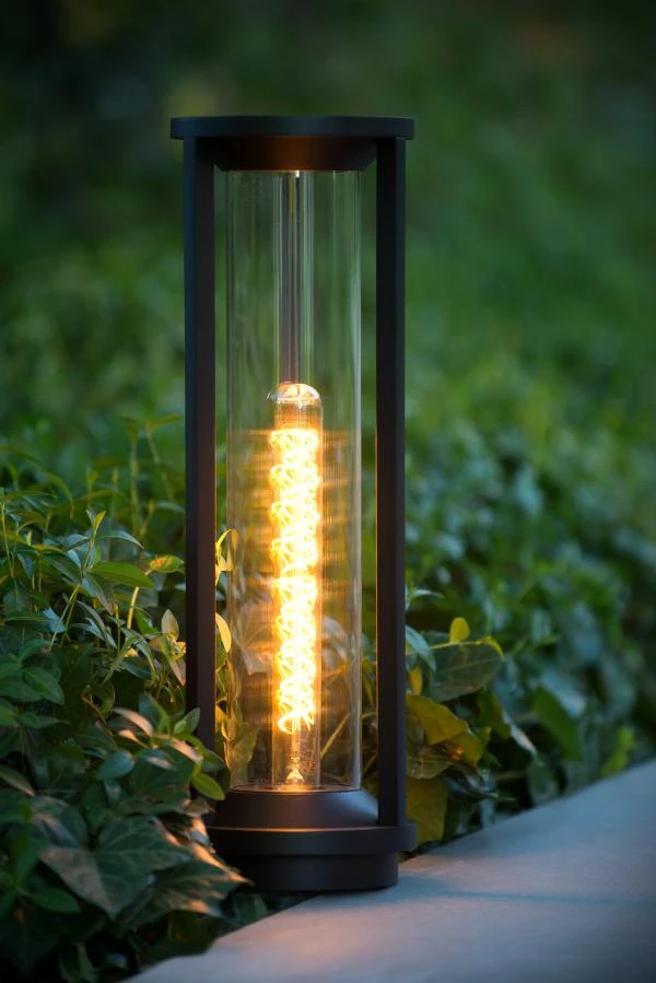 Lucide CADIX - Pollerleuchte - Ø 16 cm - 1xE27 - IP65 - Schwarz - Atmosphäre 2